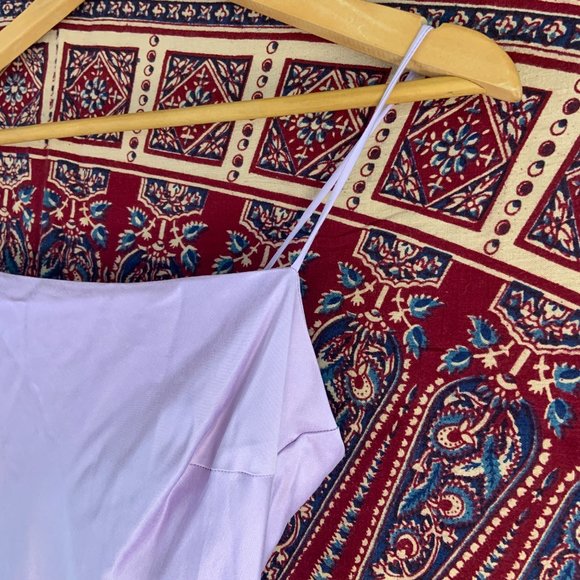 NWT Djerf Avenue Dream Dress Maxi Iris Purple Silk-Like Size Medium - Picture 7 of 16